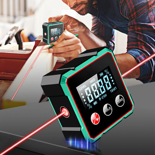 📢🔧 HOT SALE 50% OFF 🔥4-puolinen magneettinen digitaalinen kulmamittari laserilla