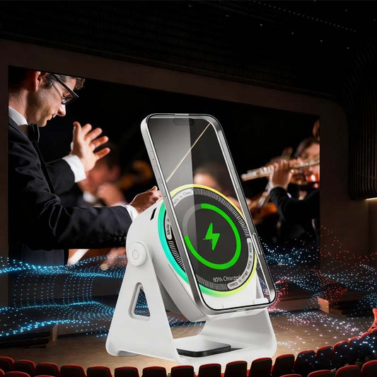 3-in-1 Langaton Laturi Magneettinen Jalusta Bluetooth Kaiutin