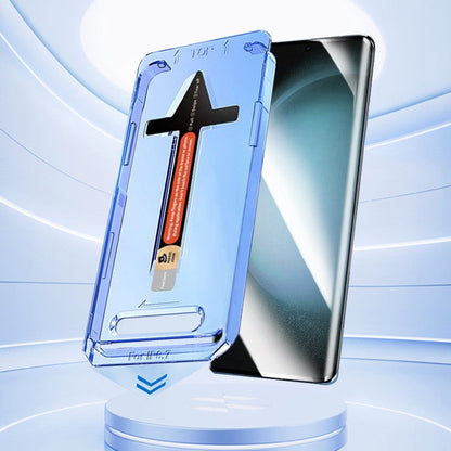 4K HD-/Kurkistuksen estävä karkaistu lasinäytönsuoja automaattisella pölynpoistoasennuksella Samsungille