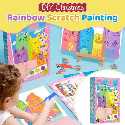 🎅JOULUALENNUS 49 %🎄20 kpl/sarja DIY Rainbow Scratch Art🎄