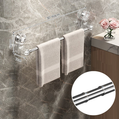 🛁✨ Light Luxury No-Punch - sisäänvedettävä imukuppipyyheteline