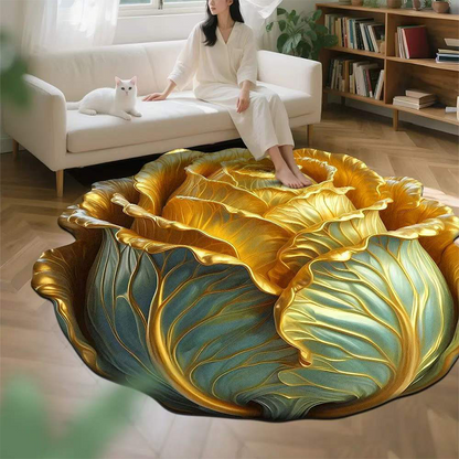 3D-realistinen kukka-aiheinen liukumaton imumatto