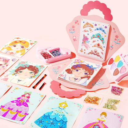 🔥Kuuma tarjous 49 % ALENNUS💝Fantasia 3-in-1 prinsessa pukeutumis- ja meikki peili setti