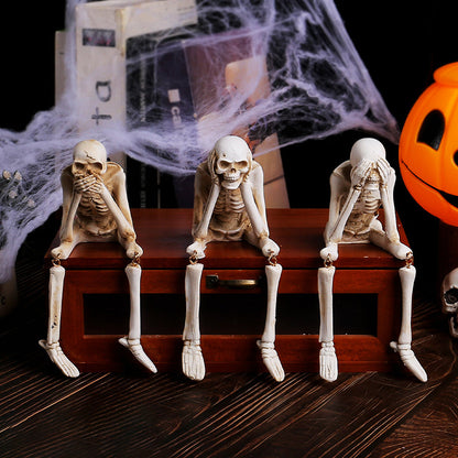 Paha luurankofiguuri goottilaiseen ja halloween-koristeisiin