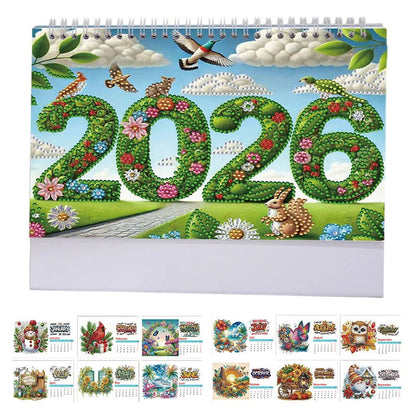 🎁Viimeinen päivä 50 % ALENNUS🗓️2026 Seisomapöytäkalenteri DIY-timanttitaidemaalaus