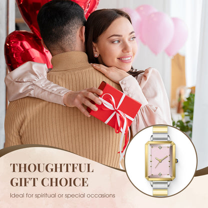 ⌚Elegantti suorakulmainen kvartsikello naisille