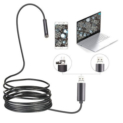 Vedenpitävä USB-endoskooppikamera LED-valolla