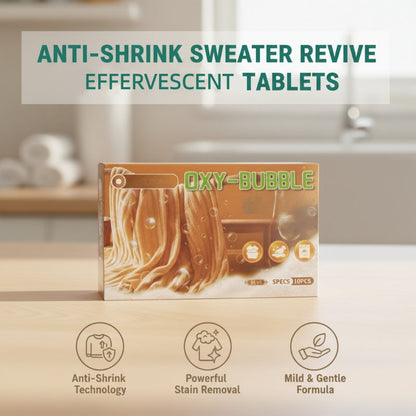 🧶 ⚗️ Sweater Revive -tabletit – estävät kutistumisen palauttavat pehmeyden ja ovat turvallisia väreille 🧺