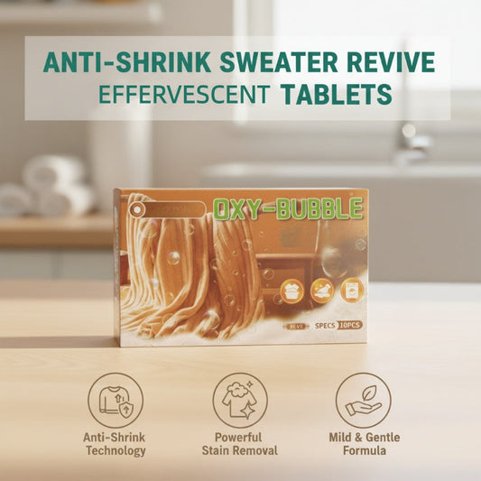 🧶 ⚗️ Sweater Revive -tabletit – estävät kutistumisen palauttavat pehmeyden ja ovat turvallisia väreille 🧺